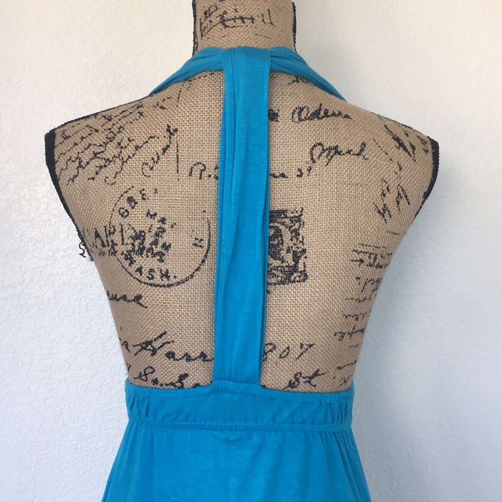 Elan Blue slinky Dress size small - Picture 6 of 6